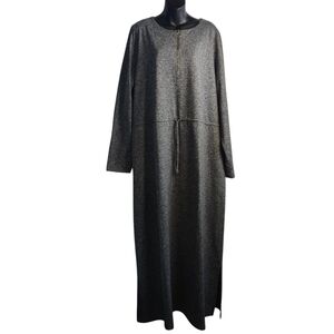 AMBERNOON II by Dr. Erum Ilyas SunSavvy Oversized Gray Maxi Dress Size XL